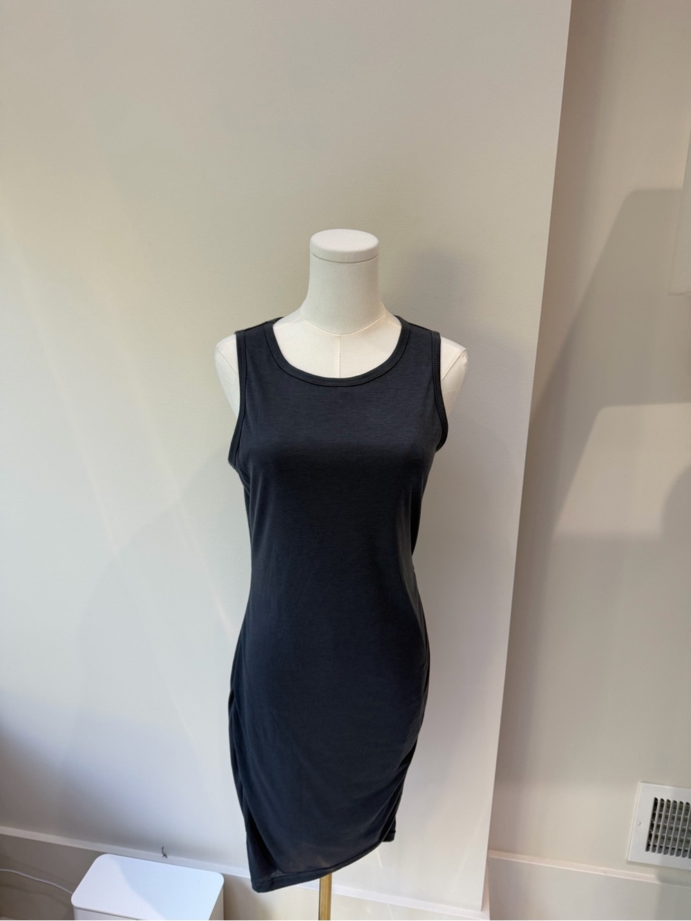 Sleek Gray Sleeveless Dress